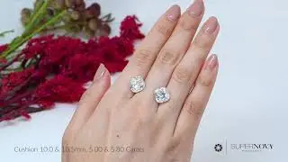 SUPERNOVA Moissanite Cushion 10.0mm & 10.5mm