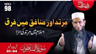 Murtad Aur Munafiq | Islam Mein Murtad Ki Saza | Rahe Hidayat Lecture 98 | Al-Munafiqoon Ayat 01-04