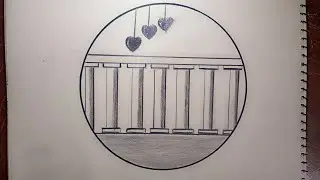 Easy circle scenery drawing || circle drawing for beginners || easy drawing 
