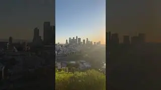 Downtown Los Angeles Skyline From Dodgers Stadium 🏟️ #dodgers #dodgersstadium #losangeles #laview