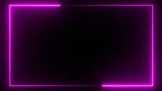Pink Neon Rectangle Frame Animation Seamless Loop