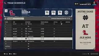CFB26 S4 2028 #8 Ole Miss vs OU Week 6