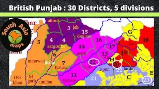 INDIA Districts: British Punjab:  30 Districts  & 5 Divisons ||Punjab geography: Jay Reddy( english)