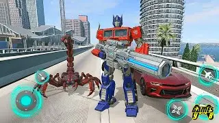 Red Scorpion Robot Car Transformers Game - Android Gameplay