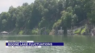 TVA to begin raising Boone Lake by 2 feet per week starting in October