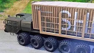 Truk Kontainer Super Besar Roda Banyak Transporter - Mbum Truck