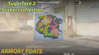 Sugarface 2 Stickers collection SHOWCASE Unboxing Armory #update 4K 60FPS #cs2 #cs2updates #charms