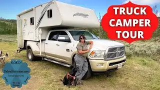 Truck Camper Tour with Frugal RV Gal~Montana Ponderosa - a day in my nomad RV life
