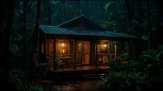 Fall Asleep Instantly in a Forest Cabin 🌧️ Heavy Rain Sounds for Deep Sleep