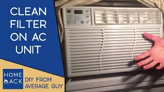 Clean filter on GE Window AC unit | cleaning air filter on air conditioner