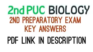 2nd PUC Biology Preparatory Exam Paper 2 Key Answer pdf