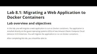 23110229 Trần Anh Huy Lab 8.1: Migrating a Web Application to Docker Containers | CloudComputing AWS