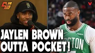Jeff Teague REACTS to CRAZY Jaylen Brown video about getting his HAIRLINE on NBA players jerseys