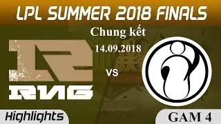 [LPL  m&ugrave;a h&egrave; 2018] Highlights RNG vs IG Chung Kết #4_Royal Never Give Up vs Invictus Gaming