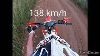 Topspeed test on Ktm 250 xcf 2020