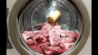 Experiment - Cooking Meat - in a Washing Machine - centrifuge