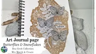Butterflies on a Winter adventure. Creating with Bea Grob's collection Mix, Match & Create
