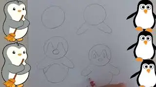 How to Draw a Cute Penguin | Step by Step Cartoon Drawing Tutorial