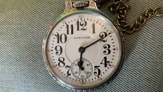 1920 Hamilton Railroad Pocket Watch in Salesman Case