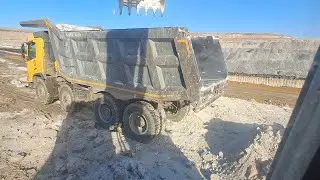 #video jcb tractor full obhar Loading Dump Trucks Ishar barathbench tara ashok lend loading Volvo 