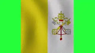 Professional Chroma Key Flag | Copyright Free | Cinematic Effect #flag #vatican #video