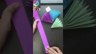 Paper fan flower | Flower Hand Fan | Fan Flower Craft