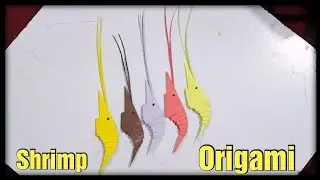 Easy Paper Shrimp Origami | Creative Paper Craft Ideas | Simple And Colorful Origami Shrimp