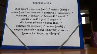 prononciation du latin - exercice oral
