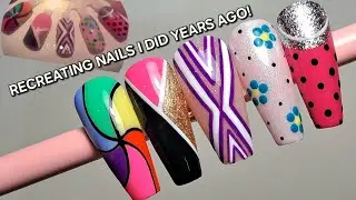 RECREATING NAIL DESIGNS I DID 12 YEARS AGO! GEL NAIL ART