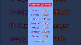 Stages in Life#English Vocabulary #English with Maryam