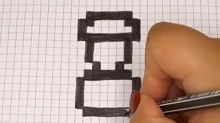 DIY Handmade Drawing Pixel Art | How to draw a cute Snowman | Christmas Draw with me