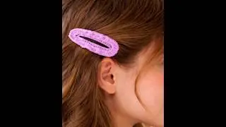 🌸✨️ Cute Crochet Hair Clip | Easy Side Hair Style #CrochetShorts #CrochetHairClip #DIYShorts #shorts