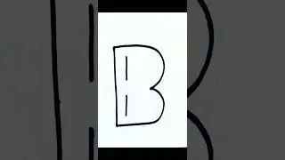 Very Simple 3D Drawing Letter B || Sn'P Creation