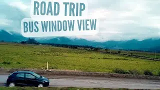 Road Trip Ambience - Enjoying the Amazing View from a Bus Window