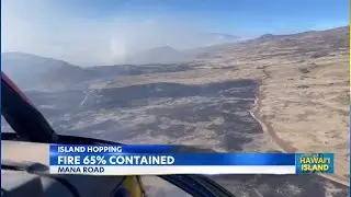 Hilo brush fire burns 2,100 acres with 65% containment