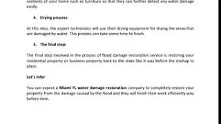 Steps Involved In The Process Of Flood Damage Miami Restoration Service
