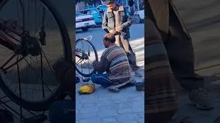Poor Afghan Man Repairing Cycles To Support His Family #poorpeople #afghanistan #kabul #kabulcity