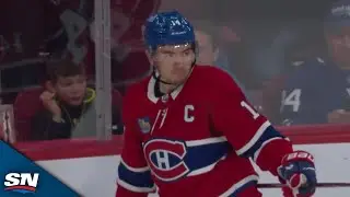Canadiens' Juraj Slafkovsky Sets Up Nick Suzuki's Goal With No-Look, Cross-Ice Feed