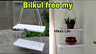 Hanging Shelves make at home | DIY book shelf | DIY for garden decoration | DIY for home decoration