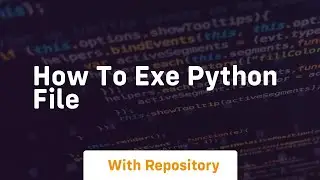 how to exe python file