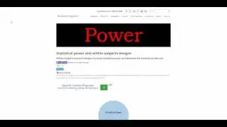 Statistical Power and Within Subjects Designs