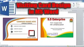 Visiting Card MS Word