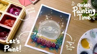 Quiet Painting Time | Flower Crystal Ball | #001 Nature ASMR
