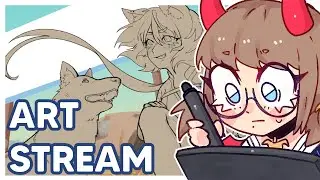 【Art Stream】Drawing Bossymoon in Fallout! (commission) #Duckult