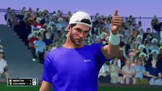 Live - Matteo Berrettini (Italy) Vs Collignon (Belgium) - Davis Cup Semi Final -AOT2 with Commentary