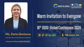 Associate Dean for IC - Lomonosov Moscow State University invites you to the 18th ISDSI-G Conference