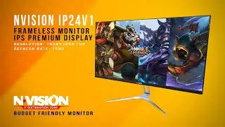 Unboxing cheap gaming monitor NVISION IP24V1 frameless IPS premium display