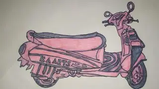 Scooter 🛵 | Scooty drawing tutorial | easy drawing | scooter step by step drawing tutorial | ka arts