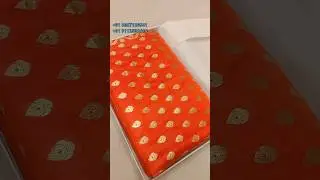 soft banarasi orange 🍊 colour saree, #silk #sarees #banaras #banarasisaree #shorts #trending #saree