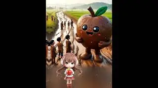 Pastoral Life The Joy of Playing with Mud AI Painting Creativity Cute Fruit People